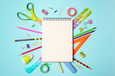bloc notes avec fourniture scolaire